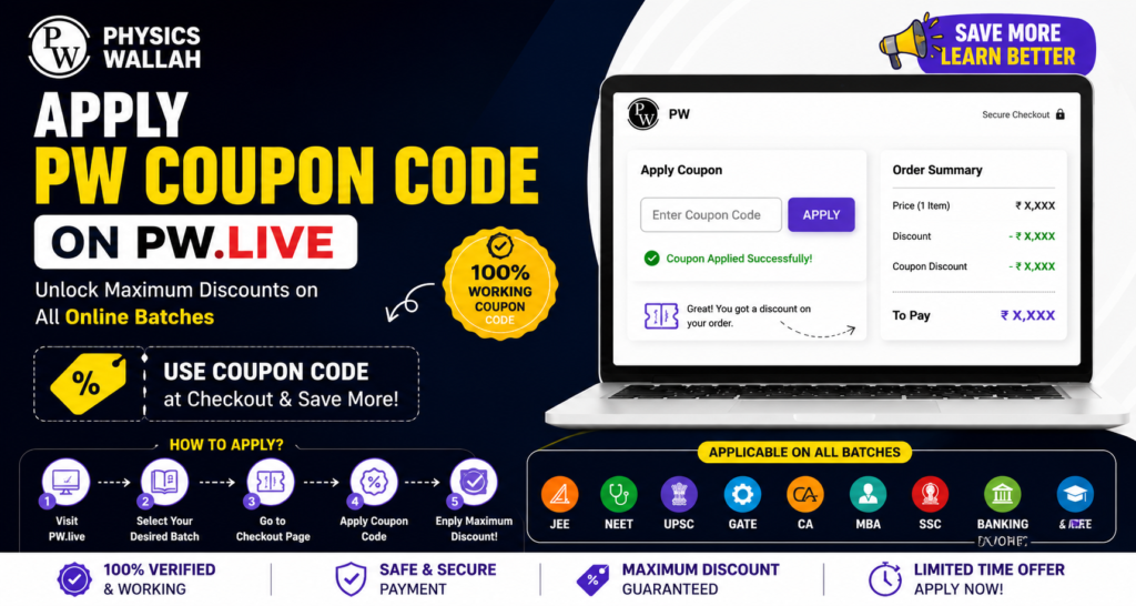 PW Coupon Code 2026